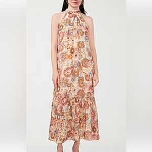 NWT MSK Sleeveless Floral Paisley Maxi Dresss